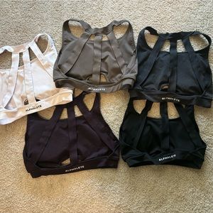 Can buy singles. Lot of alphalete bras never worn. Like new